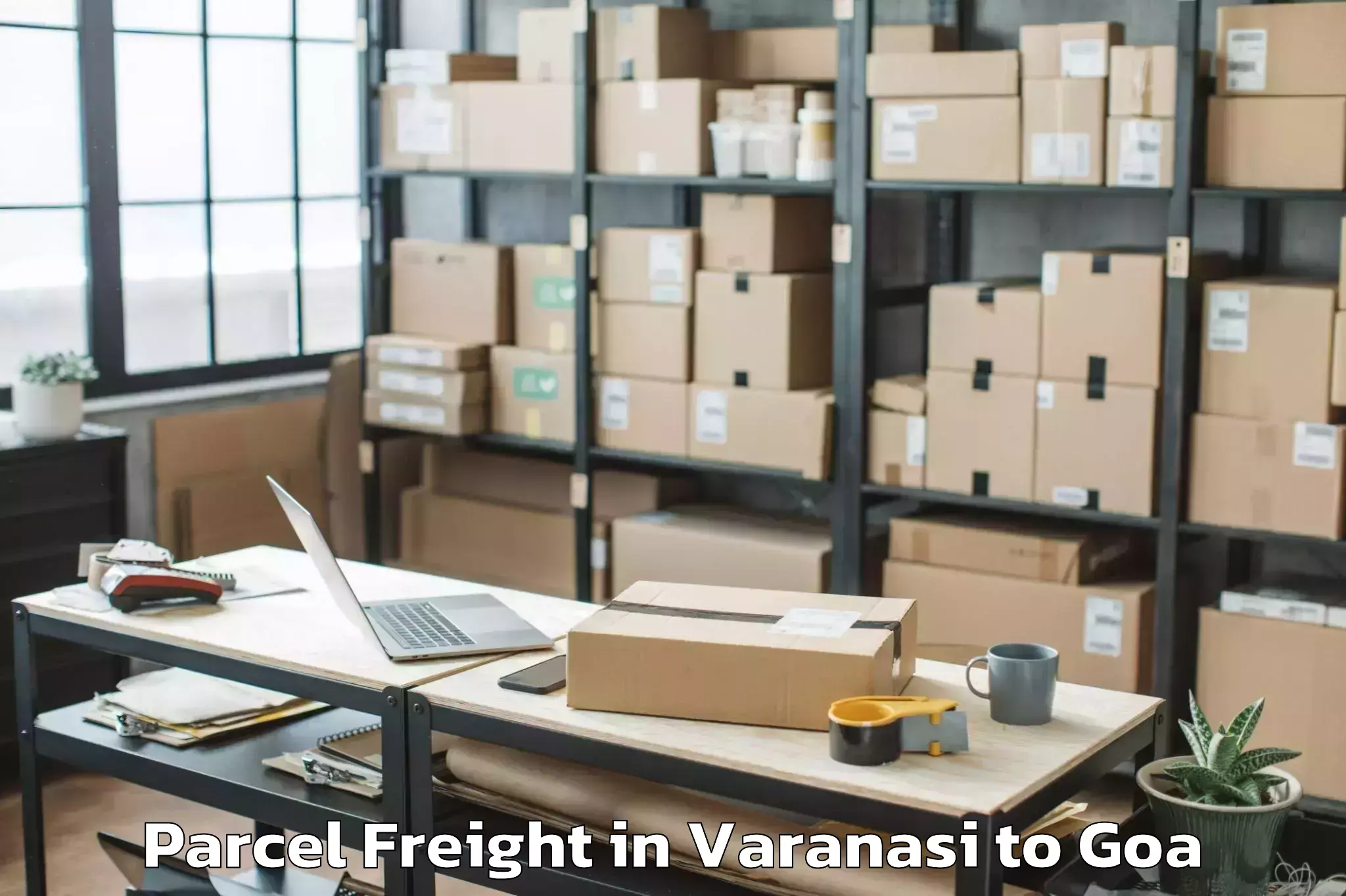 Easy Varanasi to Quepem Parcel Freight Booking